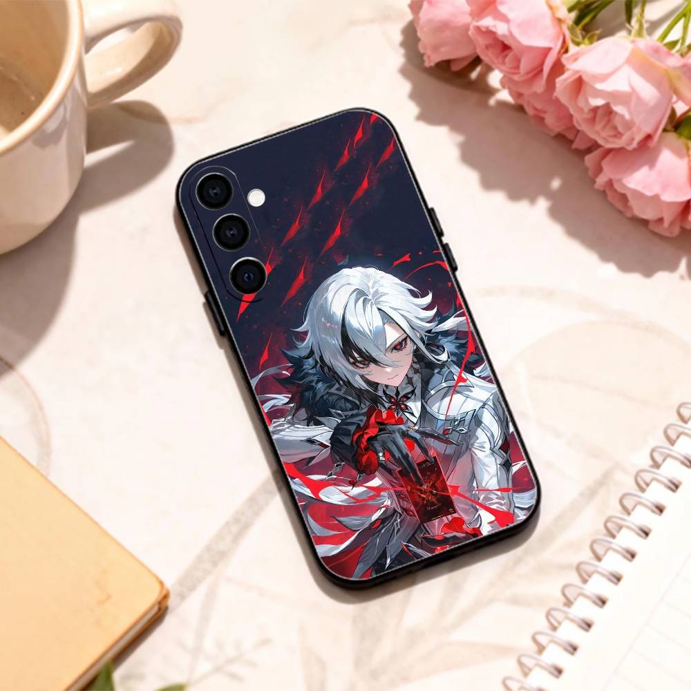 A-Arlecchino G-Genshin Impact Handyhülle Für Samsung Galaxy A73,A72,A71,A70,A53,A52,A51,Andere Weiche Schwarze Hülle