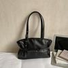 Faux Leather Tote Bag for Women with Belt Detail Fashion Shoulder Handbag Casual Everyday Use