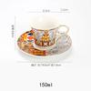 Tazze da caffè stile retrò lusso leggero Set da tè in ceramica per il tè pomeridiano domestico Tazza da caffè e piattini squisiti di fascia alta Regali