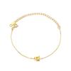 Mini Cute 3D Initials Bubble Letter Chain Bracelet For Women New Gold Color Stainless Steel Waterproof Elegant Christmas Jewelry