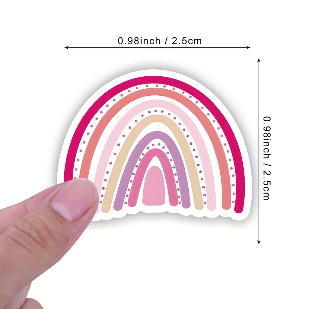 500pcs Colorful Rainbow Decal Stickers Water Bottles Laptops Phone Skateboards Aesthetic Stickers for Gifts Packaging Stickers