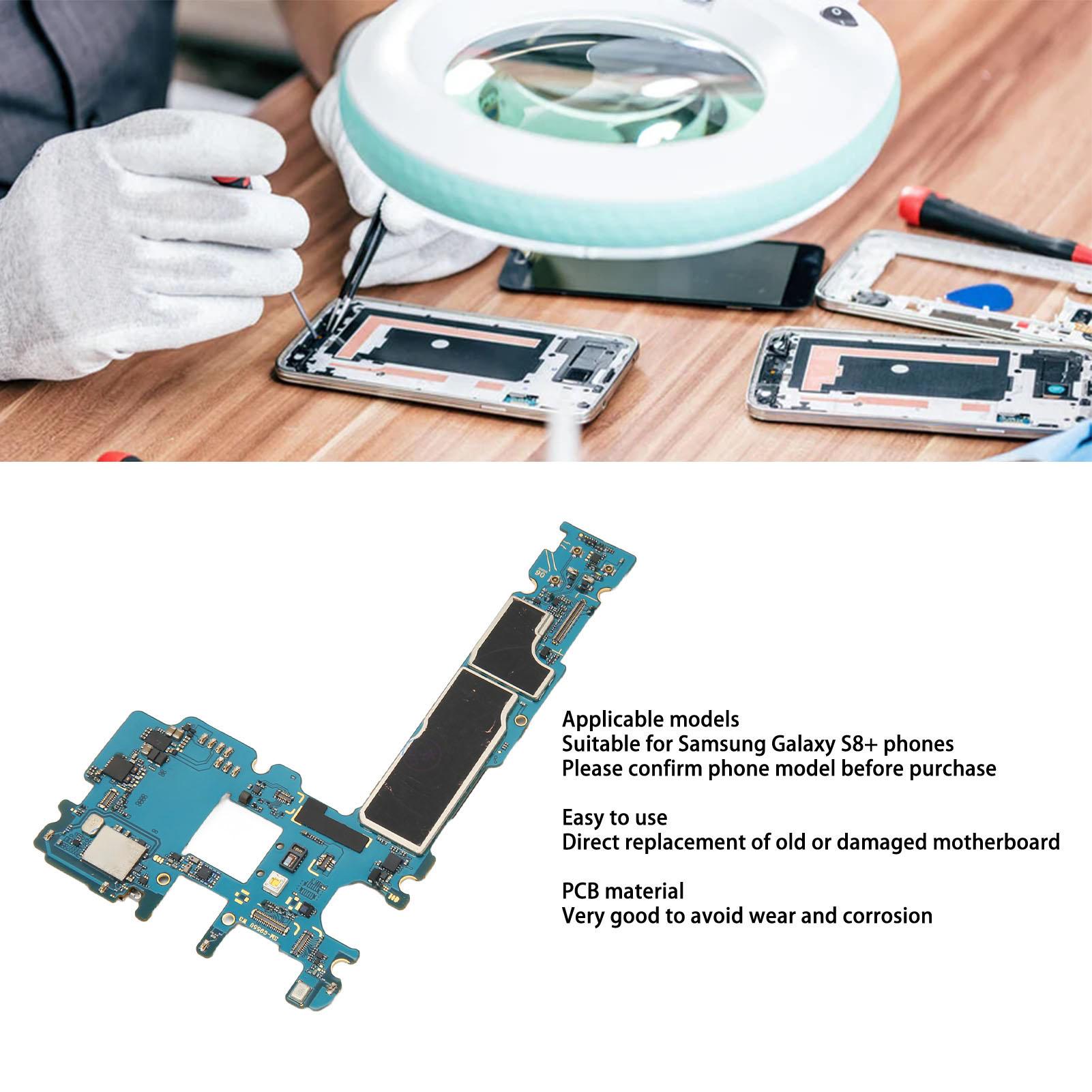 

для Samsung Galaxy S8+ Разблокированная материнская плата 64 ГБ PCB Телефон Разблокированная материнская плата Замена Type 1
