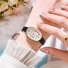 Korean Style Oval Mother-of-Pearl Women's Watch - Artistic and Elegant Design