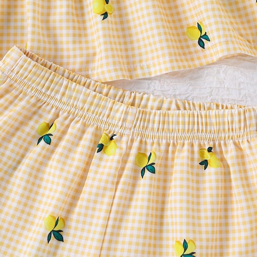 Sleeveless Camisole Shorts Set Spaghetti Straps Summer Clothes Kids Matching Set Home Wear
