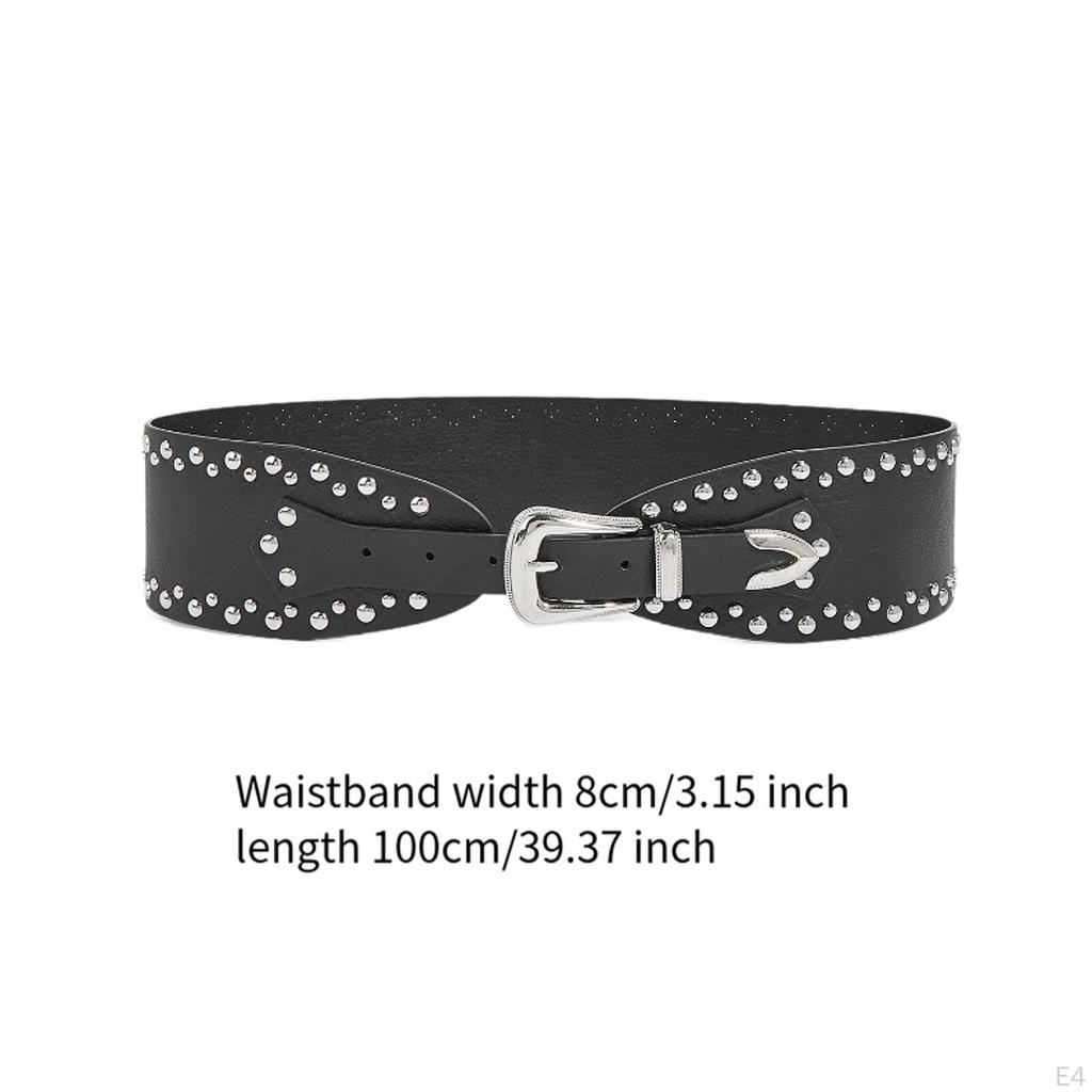 Grommet Belt Jeans Waistband Dresses Accessories Adjustable Punk