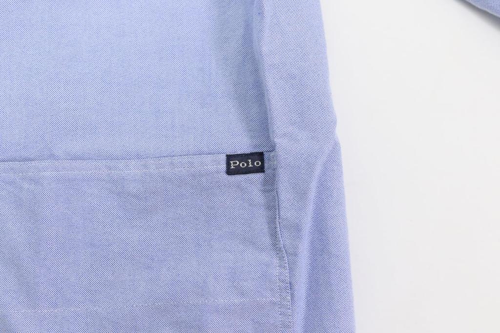 POLO RALPH LAUREN Classic Fit Cotton Oxford Coverall Shirt Size Blue Men's Jacket, L, (Product Code 01010011)