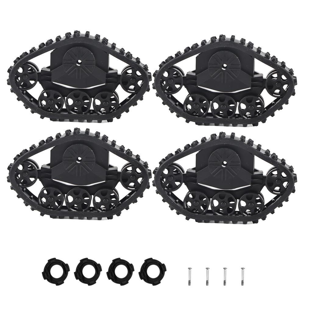4pcs RC Car Tire Wheel Rubber Crawler Tyre for WPL 116 RC Military Truck