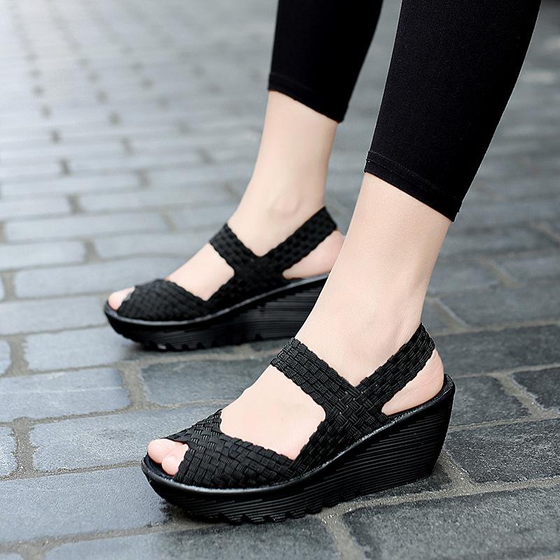 Women's Handwoven Slip-On Sneakers Breathable Summer Casual Shoes Woven Fabric Upper EVA Sole Low-Top White Ladies Comfortable Sneakers