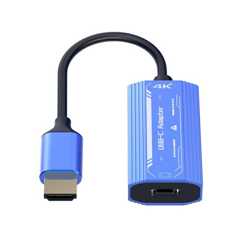 H161 4K 60Hz HDMI Male To Dual Type-C Female Video Adapter Aluminum Alloy Converter
