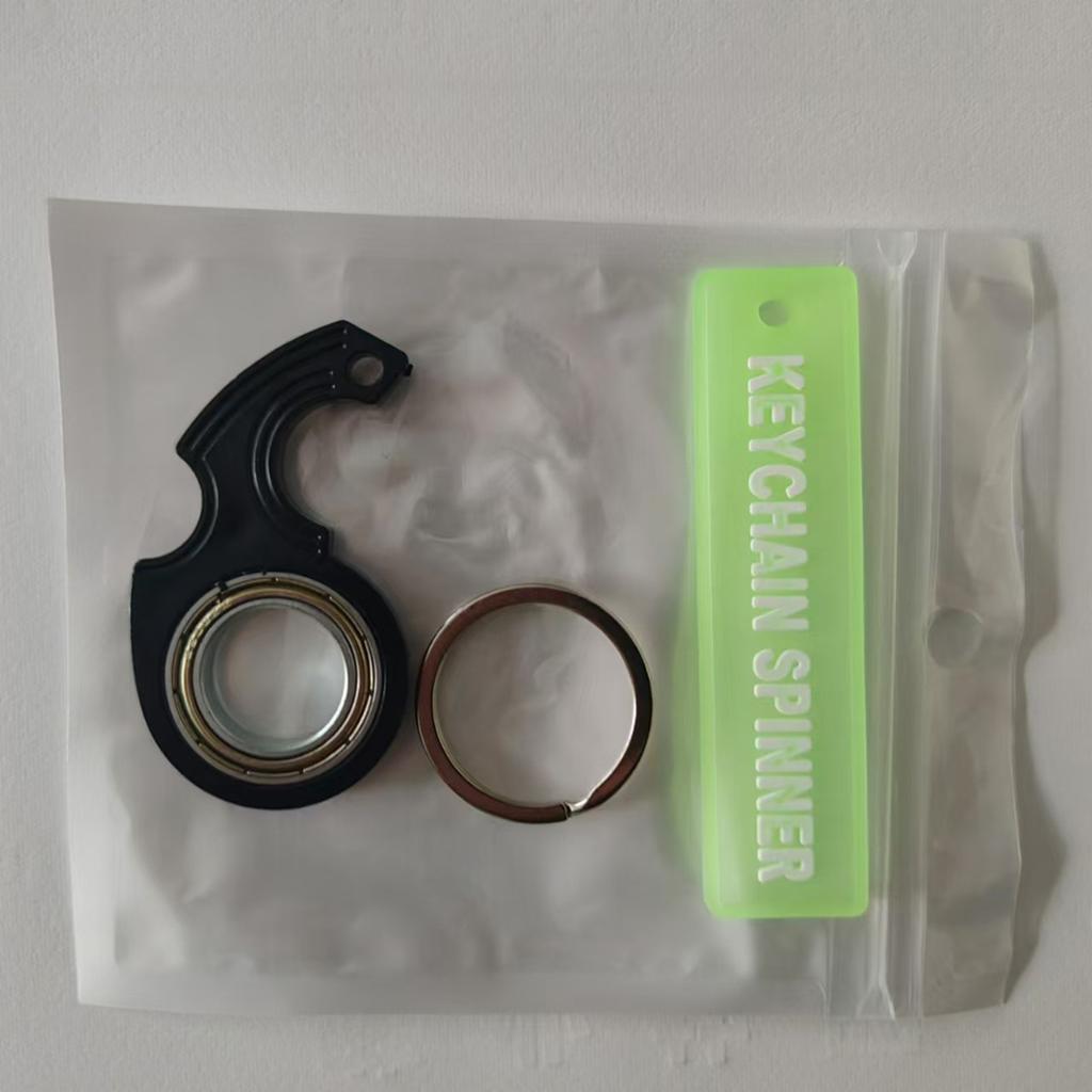 Portachiavi Decompressione Rotante Squisito Giocattolo Anti-Ansia Spinner per Punta delle Dita Portachiavi Rotante per Regali di Coppia
