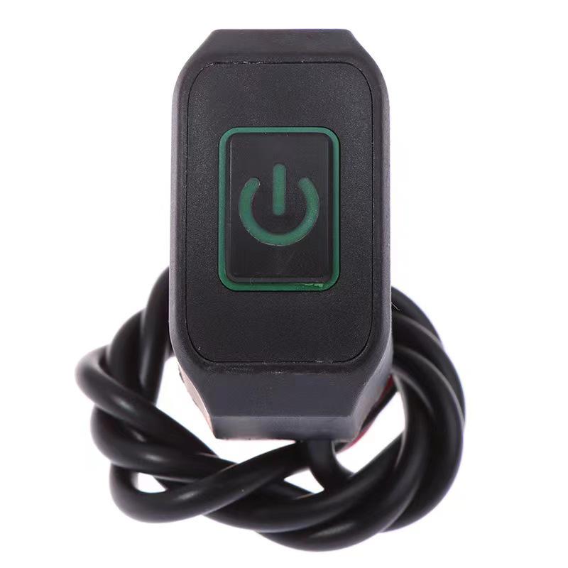 Motorrad Modifizierter Schalter Wasserdichter Knopf mit LED-Licht Scheinwerfer Hupe Steuerung EIN AUS Knopf Lenkerbefestigung Zubehör