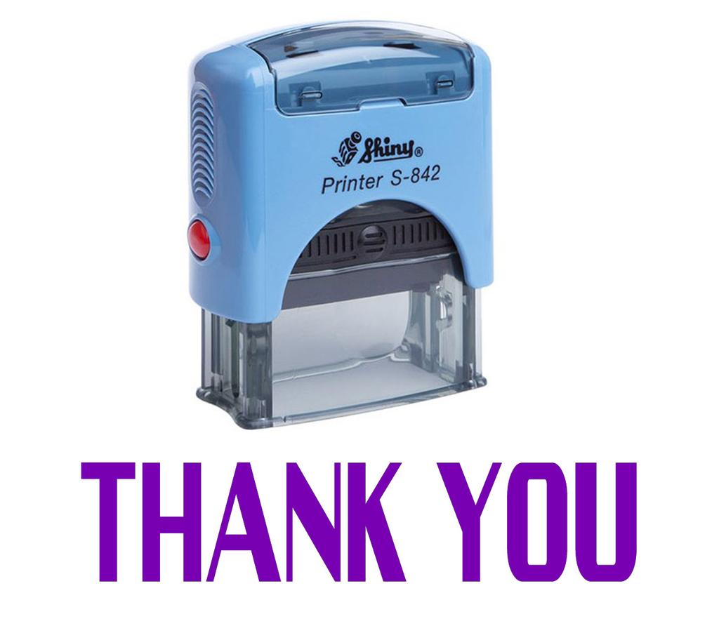 THANK YOU Self Inking Rubber Stamp Office Stationary Custom Shiny Stamp
