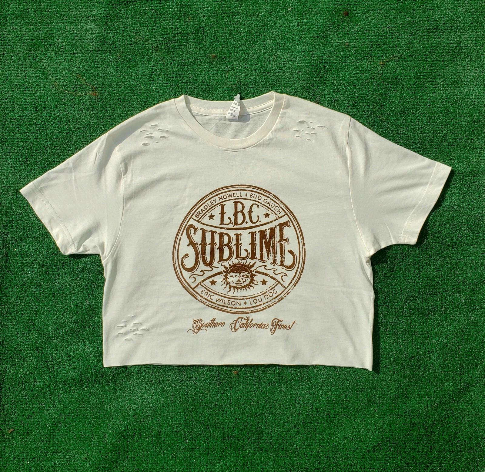 Sublime Band cropped top shirt distressed L