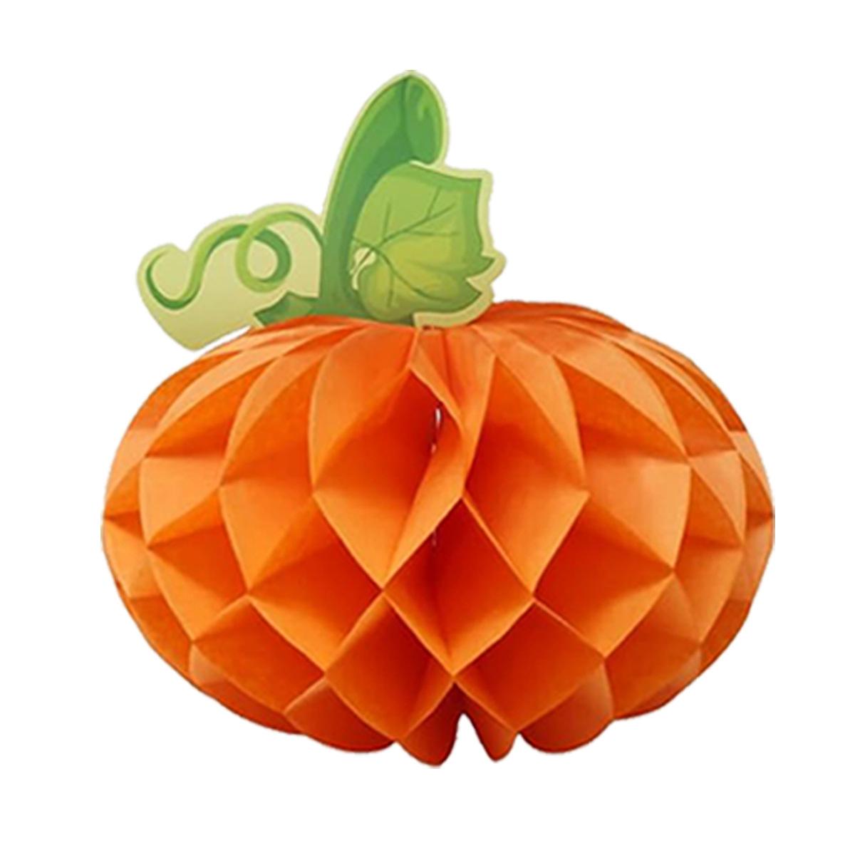 

Thanksgiving Decorative Desktop Arrangement Pumpkin Honeycomb Ball Autumn Harvest Pumpkin Paper Honeycomb Ornament Pumpkin Honeycomb [Orange]