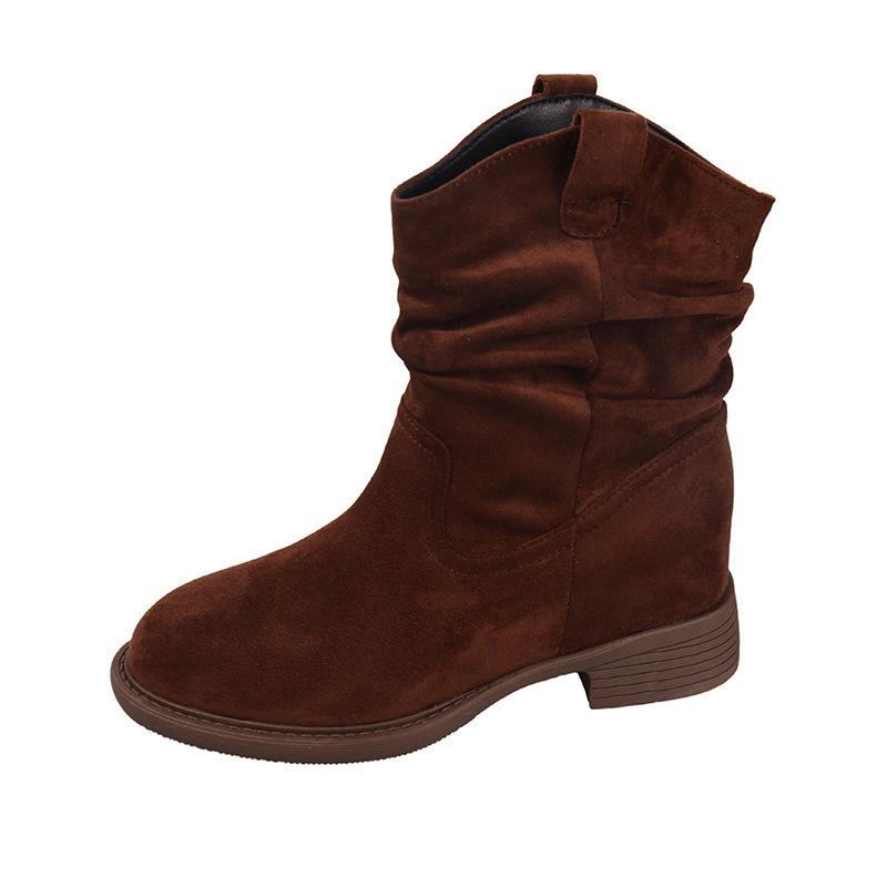 Западные Ковбойские Сапоги Сапоги Maillard Средние Сапоги Сапоги на Каблуке Растягивающиеся 35