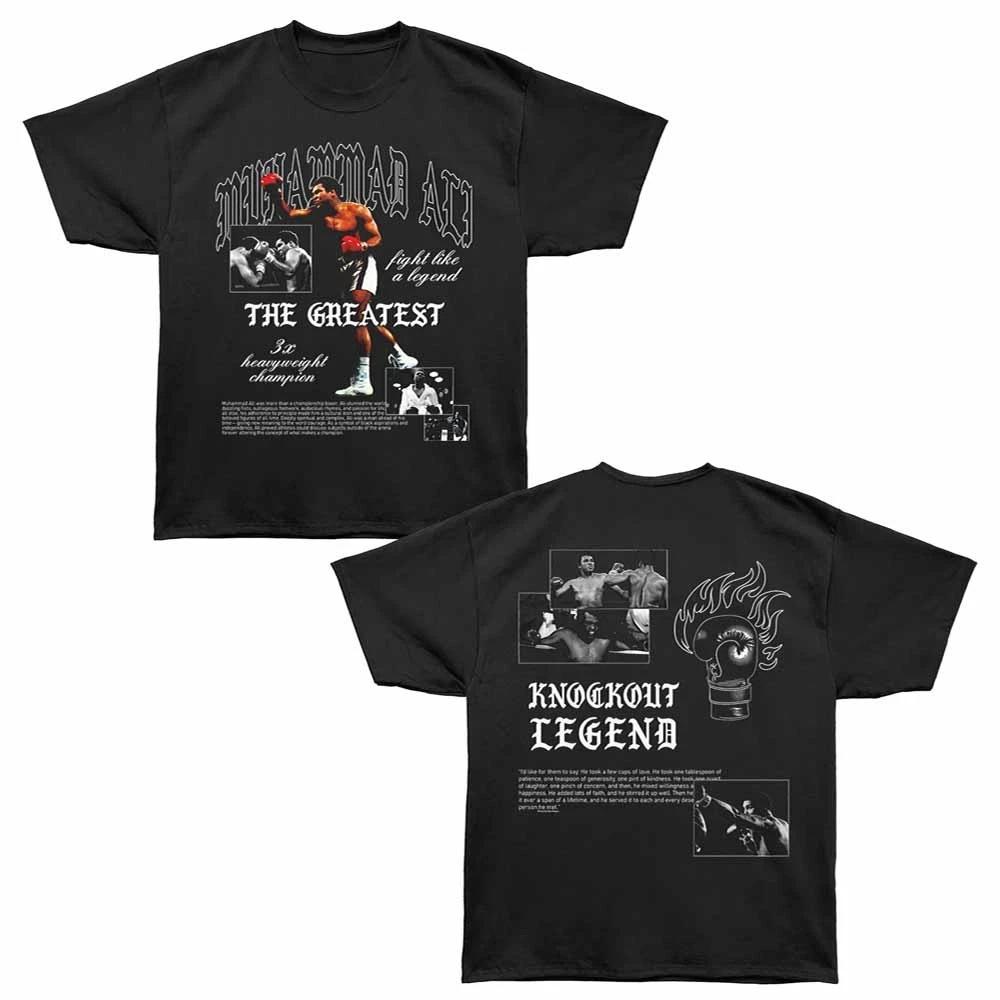 Muhammad Ali Knockout Legend - Bronx Oversized Short Sleeve Children s T-shirt Black 110