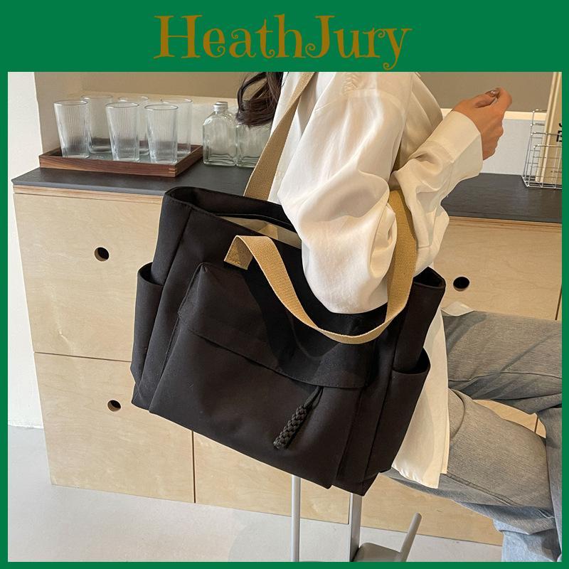 Canvas Tote Bag For Women With Zipper Pocket For Daily Office Use