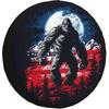 Amerikanische Flagge Bigfoot Ersatzradabdeckung Wasserdichte Radabdeckung 15 Zoll Universell passend für Jeep Anhänger Wohnmobil SUV LKW UV-Schutz Staubdichte Reifenabdeckung