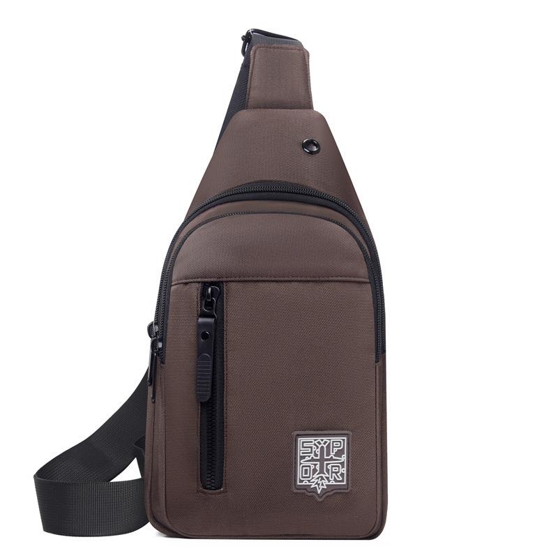 New men's breast bag sports and leisure chest bag Oxford cloth waterproof and wear-resistant trend high-end shoulder small backpack