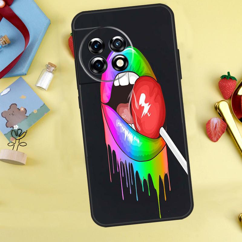 Sexy Lips KISS Cover For OnePlus 12 12R 13 13R 11 10 Pro 8T 10T OnePlus Nord CE 2 3 4 Lite N30 N20 N10 Case
