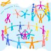 Yousheng 12Pcs Magnetic Giraffe Stress Relief Toys Silicone Flexible Poseable Mini Figurines Creative Fridge Desk Decor & Travel Sensory Toy Gifts for