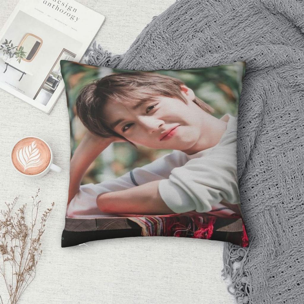 Federa Cuscino Park Ji Hoon Regalo per Fan Copricuscino Coperta Cuscino Arredo Casa Y2K con Zip Multimisura