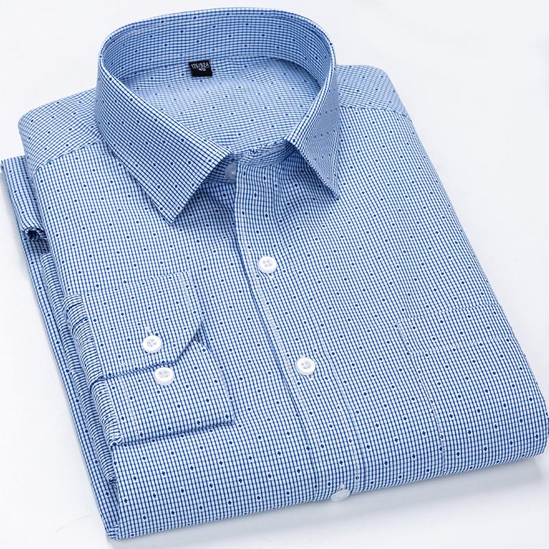 

Men s Classic Stripe Print Long Sleeve Dress Shirt with Left Chest Pocket, Thin Comfortable for Business Casual Menswear Clothing 44