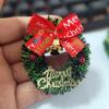 6.5cm Christmas Wreath Tree Wreaths Hanging Decorations Dollhouse Miniature Garland Simulated Furniture Ornament