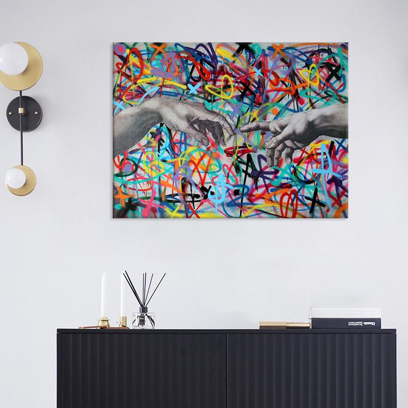 Kreativní graffiti Genesis Olejomalba Malba na plátně Nástěnné umění Domácí Dekorativní Cuadros Decoracion Salon Plakáty a grafiky