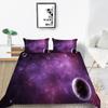 Star Printing Bedding Single Double Bed Full Size 3D Microfiber Universe Printing Pillowcase and Quilt Cover 2/3 Comfortable Home Decoration