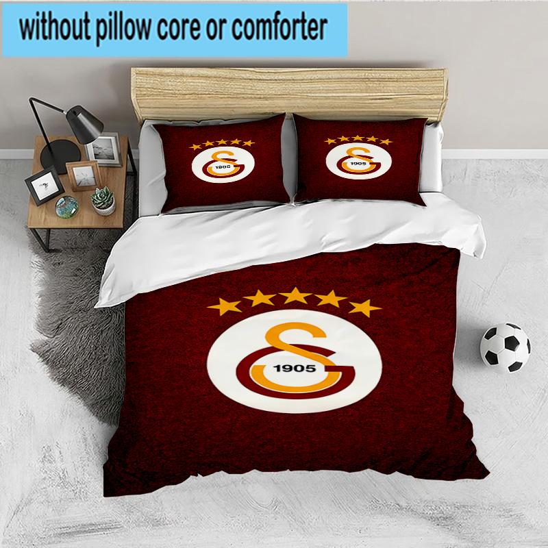 Emblema del Galatasaray Football Club Set Biancheria da Letto 3 Pezzi, Ideale per 1 Copripiumino e 2 Federe Perfetto come Regalo per Fan, Ideale per Camera da Letto, Dormitorio