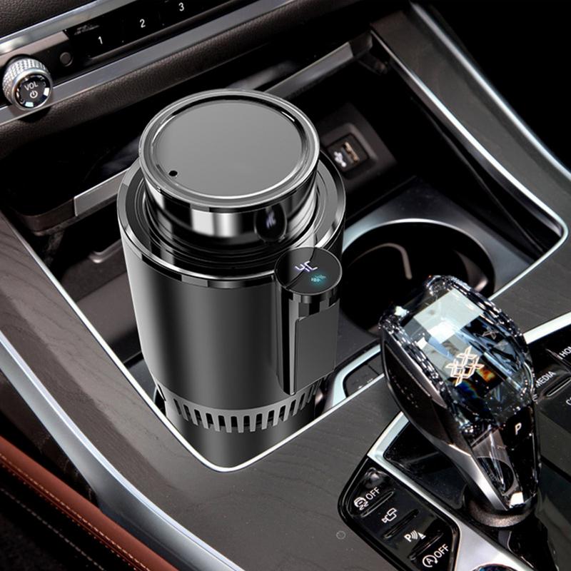 Car 2-In-1 Hot And Cold Cup Drinks Holder Auto Home Fast Refrigeration Cooling/Heating Mini Touch Screen Beverage Mug Drink Can