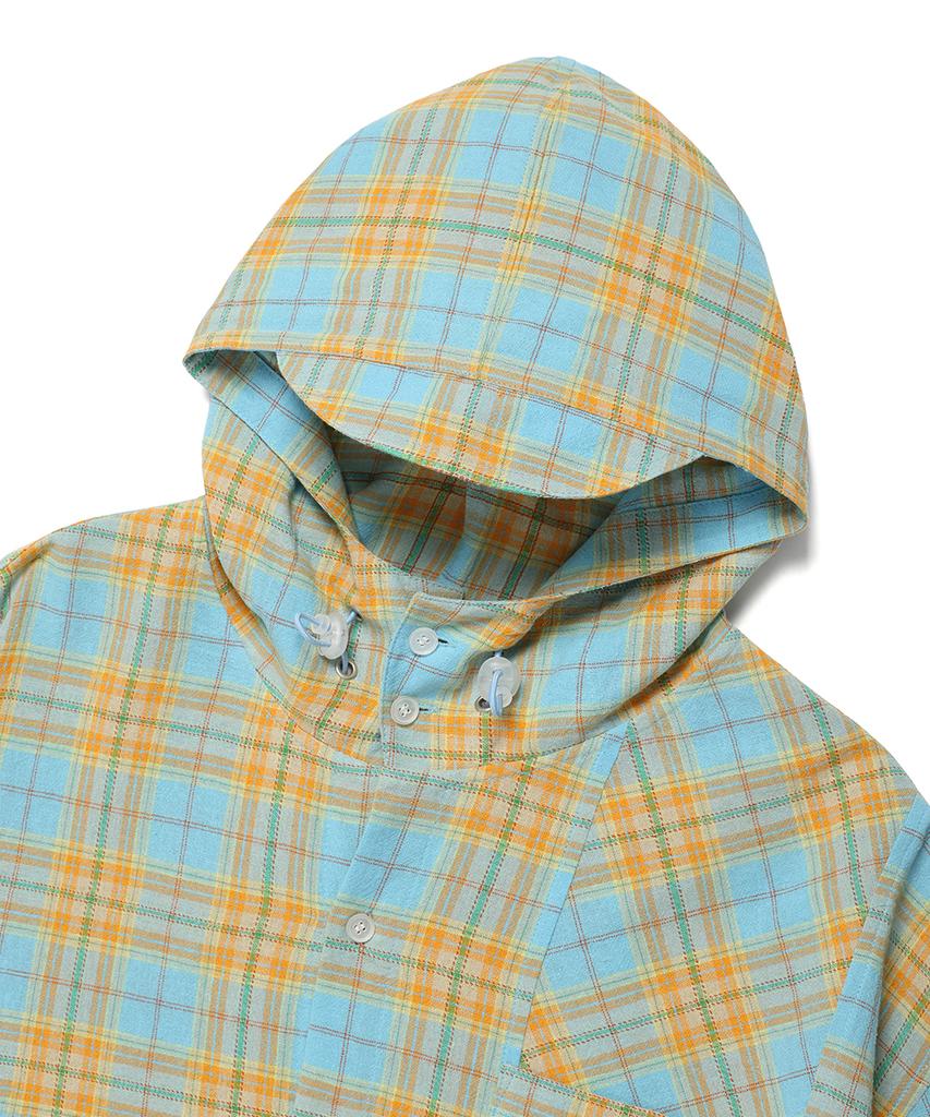 CAVISH Check Shirt Hoodie Blue(Cv2Esuw320A)