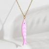 Cute Exquisite Colorful Fish Pendant Necklaces For Women Girls  Stainless Steel Necklace Summer Beach Jewelry Gift