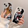 LZ30 Tiger Lion Cat Clear Soft Wave Phone Cases for Xiaomi 11 Lite Redmi Note 13 12 8 Pro 9 12C A3 Infinix Smart 8 Tecno Protection Back Cover
