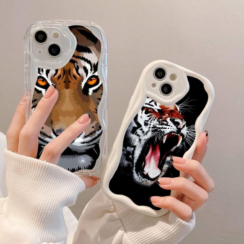 LZ30 Tiger Lion Cat Clear Soft Wave Phone Cases for Xiaomi 11 Lite Redmi Note 13 12 8 Pro 9 12C A3 Infinix Smart 8 Tecno Protection Back Cover