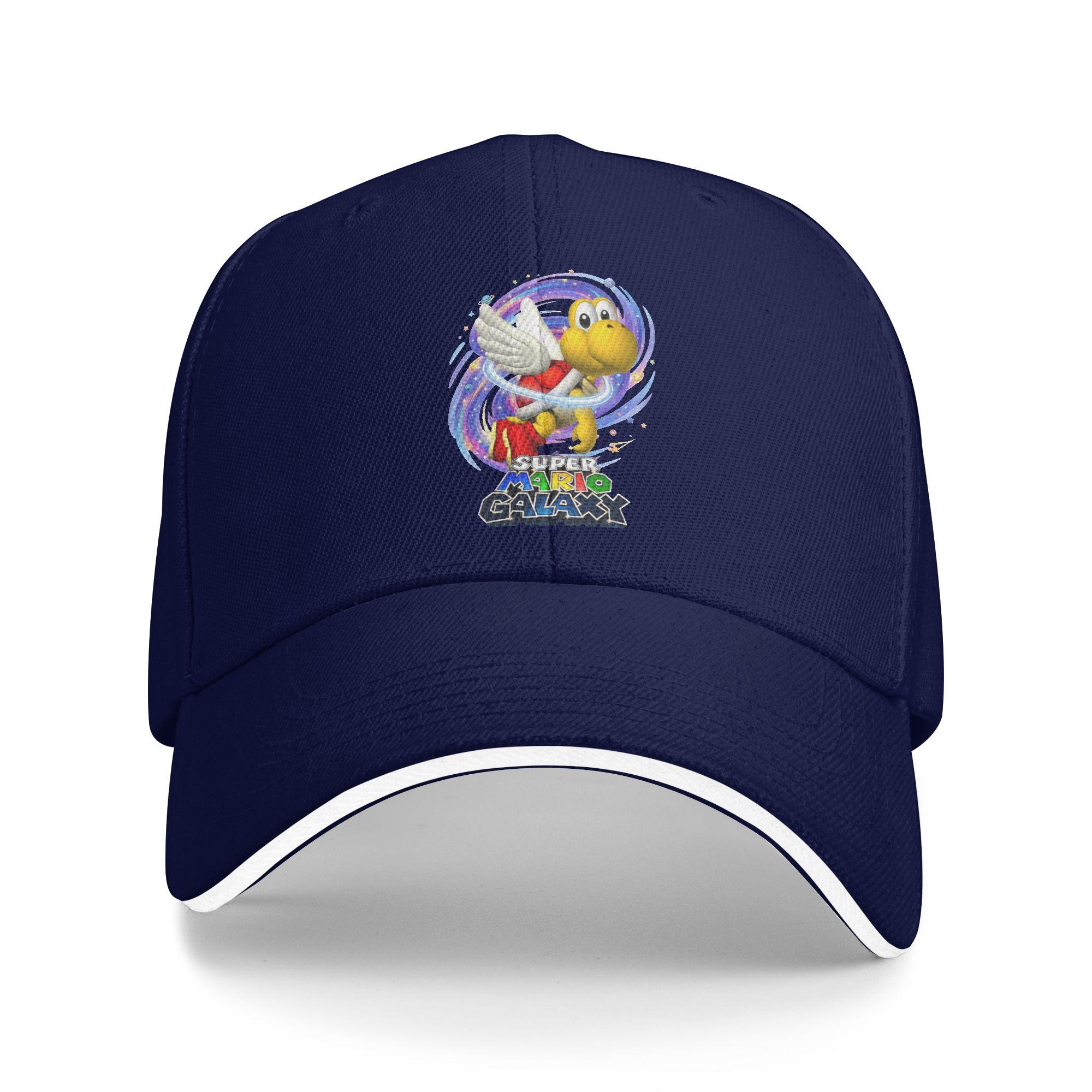

Galaxy Movie Marios Para Koopa Baseball Cap Casual Sandwich Cap Unisex Adjustable Dad Hat Outdoor One Size темно-синього кольору