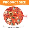 1/2Pcs 12inch Burrito Warmer Bag Circular Cloth Bag with Handle Insulated Microwave-Safe Fabric Holder for Pizza Bread Flour