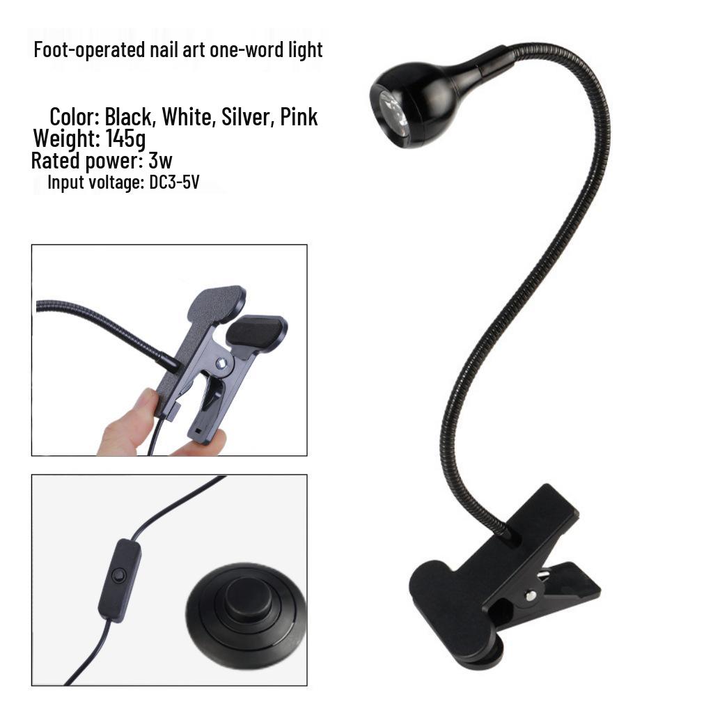 

LED Gooseneck UV Nail Lamp for Quick-Drying and Curing Plastic White