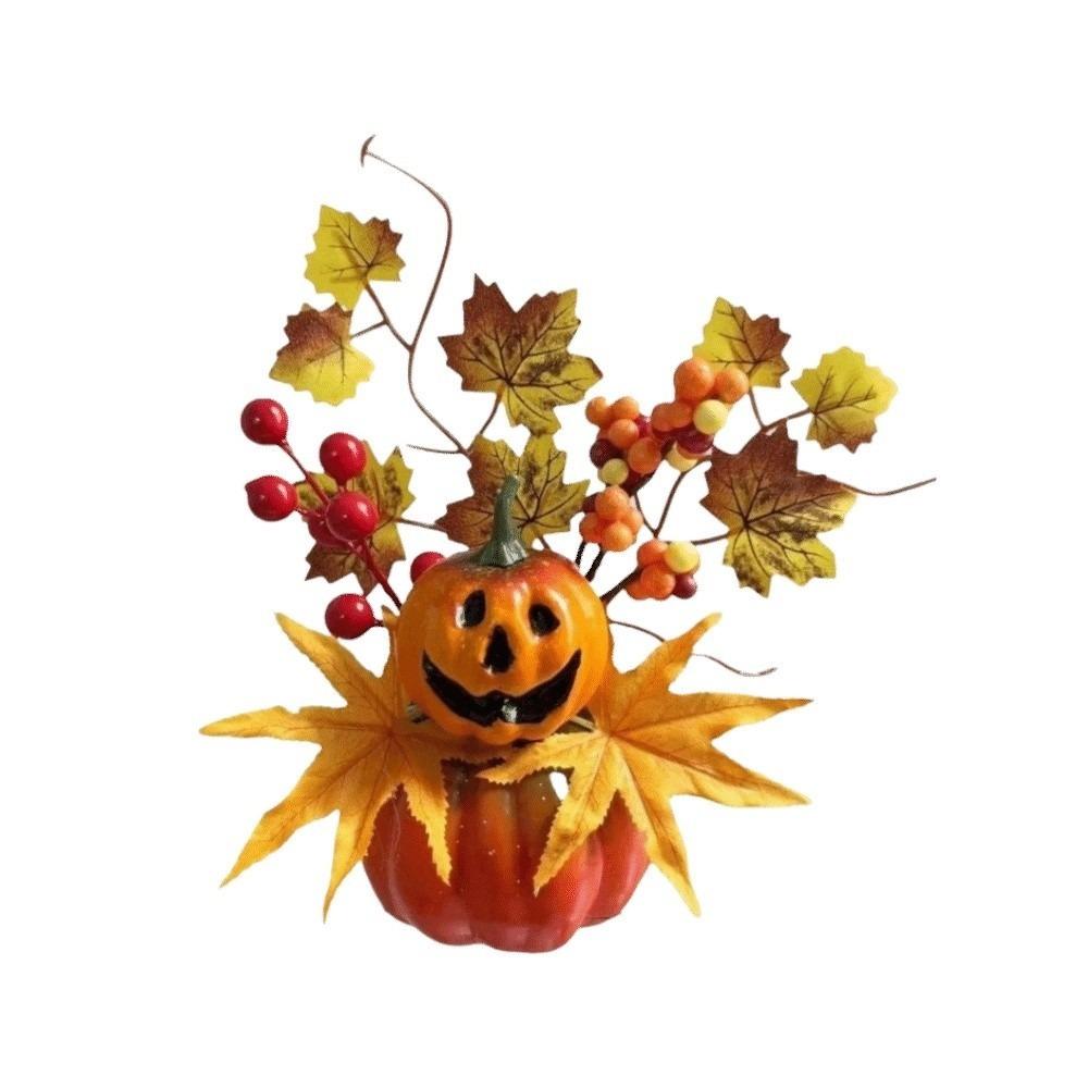 Happy Halloween Day Maple Leaf Ornaments Home Decoration Thanksgiving Day Bonsai Home