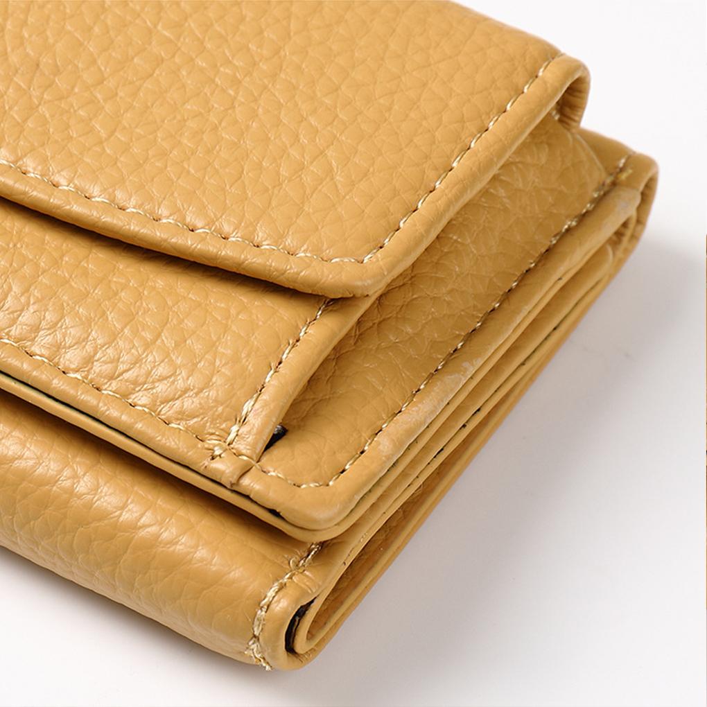 Portable Women Leather Wallet ple Design Foldable Change Purse Shopping Card Holder Carrying Bag Birthday Gift