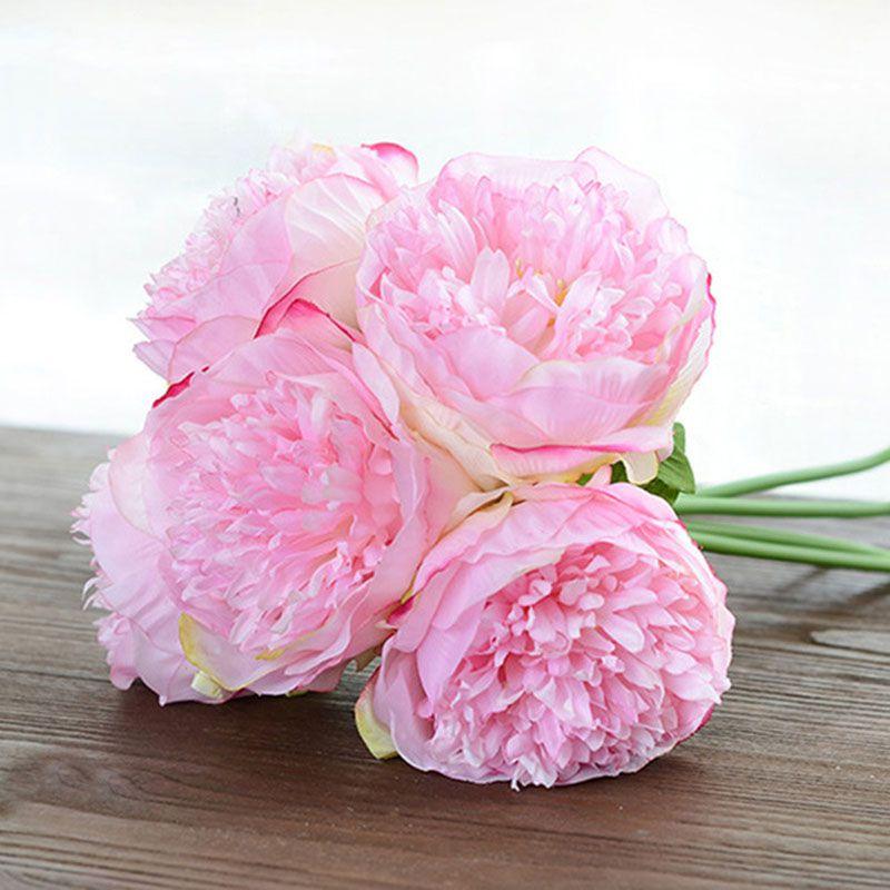 Elegant Artificial Silk Peony Flowers With High Realistic Appearance For Home And Wedding Decor