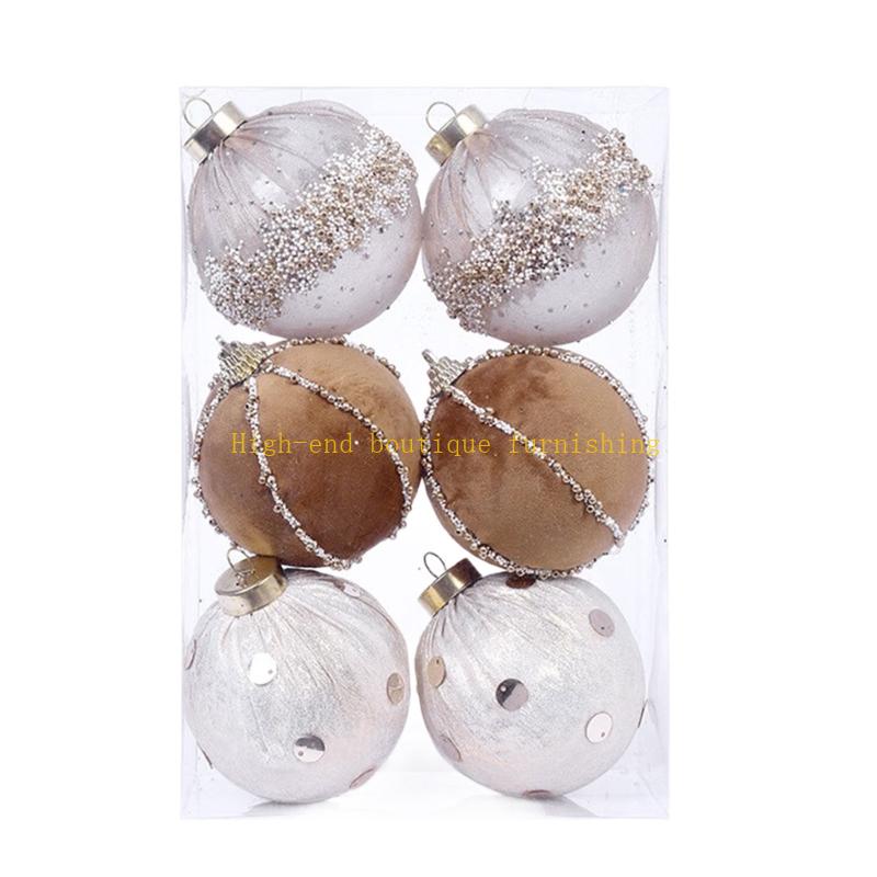 

1 Box Festival Plush Sphere Decorations Colorful Dots For Christmas Tree Display шампанського