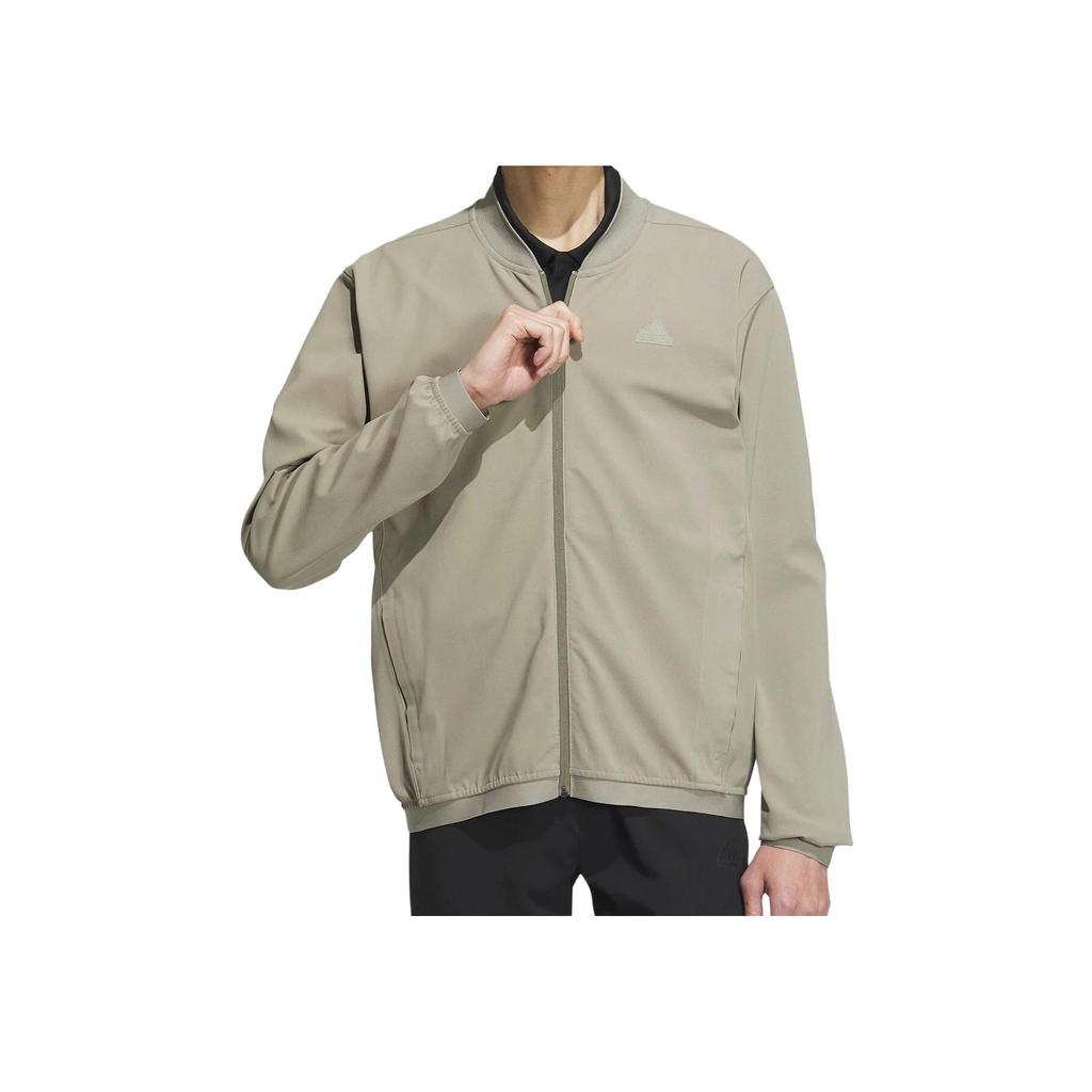 Adidas Bomber Jacket Solid Color Logo Pilot Sports Casual Jacket Men Jacket Pebble-Grey IS4956