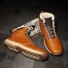 Fashion Warm Men Winter Boots Big Size Men Boots Fur Plush Snow  Waterproof Winter Shoes For Men High Top Outdoor Shoes