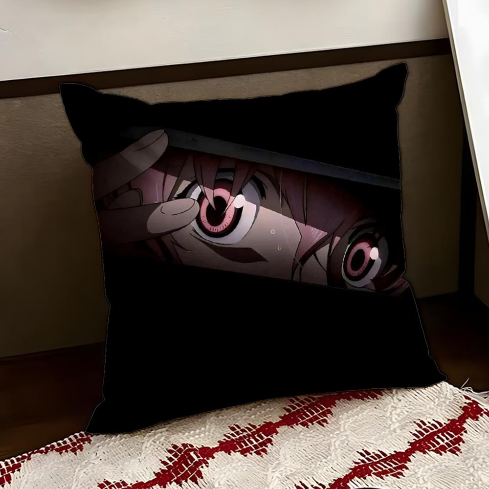 MMirai NNikki Cushion Cover Reversible Soft Durable Pillow Cover Home Car MultiScene Use for Daily Comfort