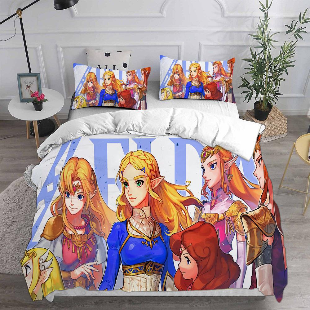 Anime Legend of Zelda Comforter Quilt Bed Cover Duvet Cover Pillow Case 2-3 Pieces EU Single EU Double US Twin Sets Kids Adult