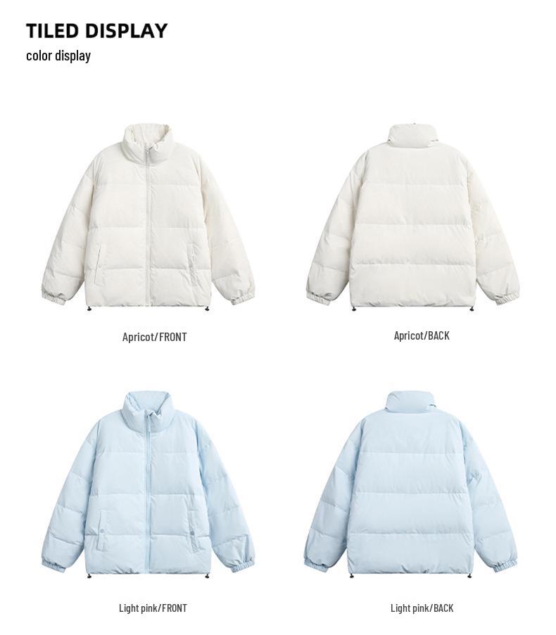 Veste matelassée doudoune tendance pour homme à col montant - Coupe ample, coupe-vent, chaude Hiver 2025