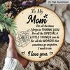 2D Flat, 1pc 7.87inch Round Aluminum Sign, "To My Mom I Love You" Quote, Vintage Rose Design, Mother's Day Metal Wall Art, Rustic Decor for Home