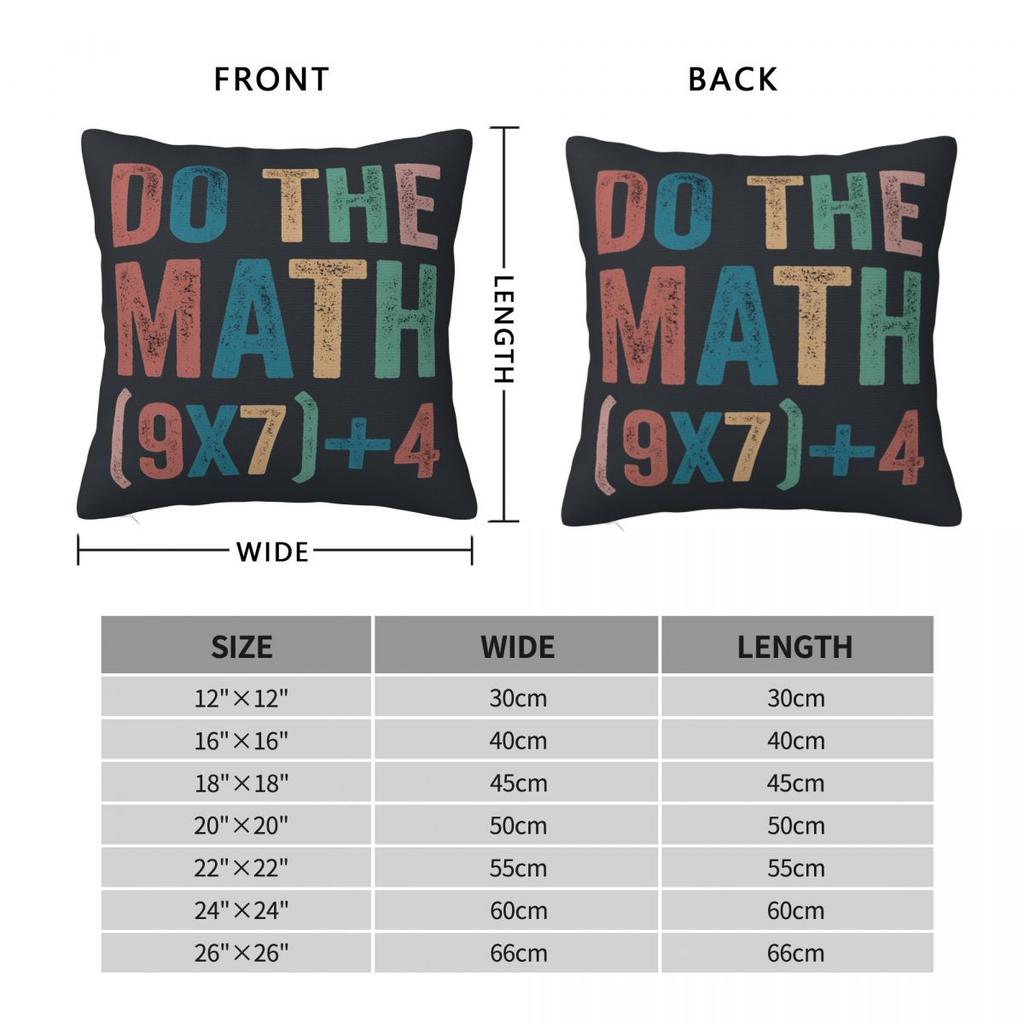 Pillow Case Do The Math 67 Meme Funny Six Seven Polyester Pillow Cover Vintage Cushion Cover Design For Sofa Car Home Decor